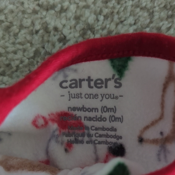 Carter's Holiday Newborn Footie PJs - Picture 3 of 6